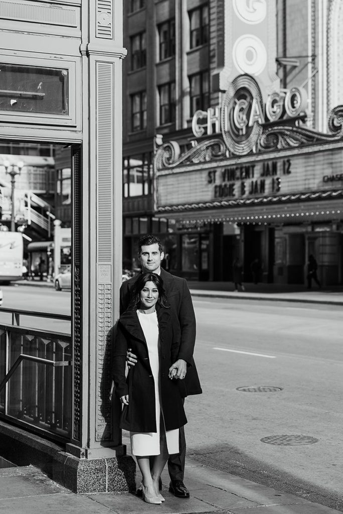 Chicago Theater engagement session